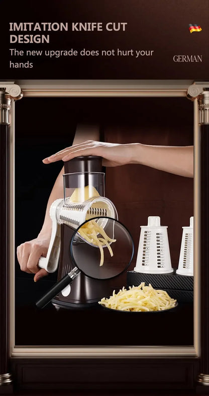 Vegetable Slicer Cutter Manual Drum Grater Multifunction Rotary Cheese Grater Kitchen Veggie Chopper Food Shredder Meat Grinder