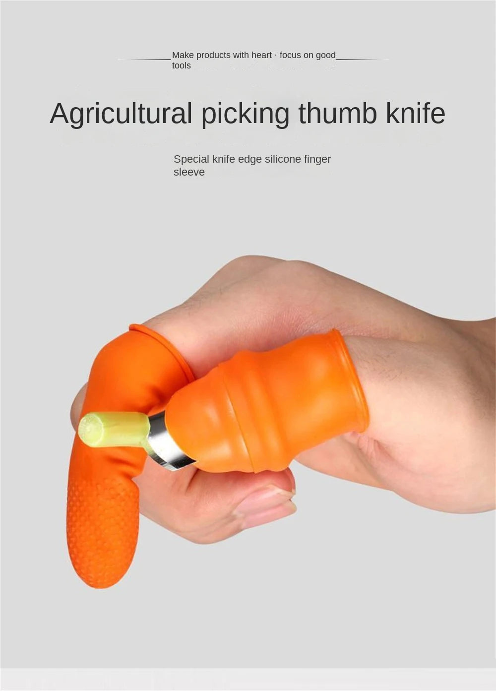 Thumb Harvest Knife Set – Protective Finger Cutter for Vegetable & Fruit Picking