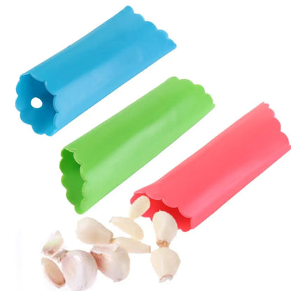 Silicone Tube Garlic Peeling Roller Kitchen Tool Garlic Peeler Skin Remover Roller Keeper