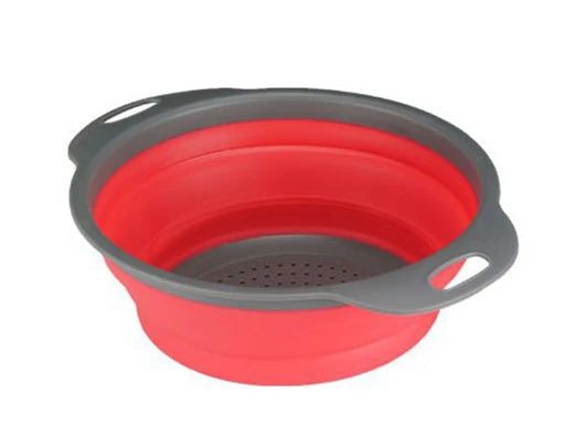 1pcs Silicone vegetable and fruit cleaning and drainage basket cleaning basket Folding water filter net Kitchen Gadgets