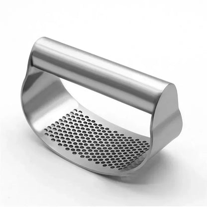 Stainless Steel Garlic Press & Ginger Crusher – Easy-Squeeze Kitchen Tool