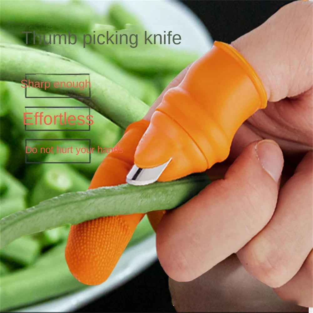 Thumb Harvest Knife Set – Protective Finger Cutter for Vegetable & Fruit Picking