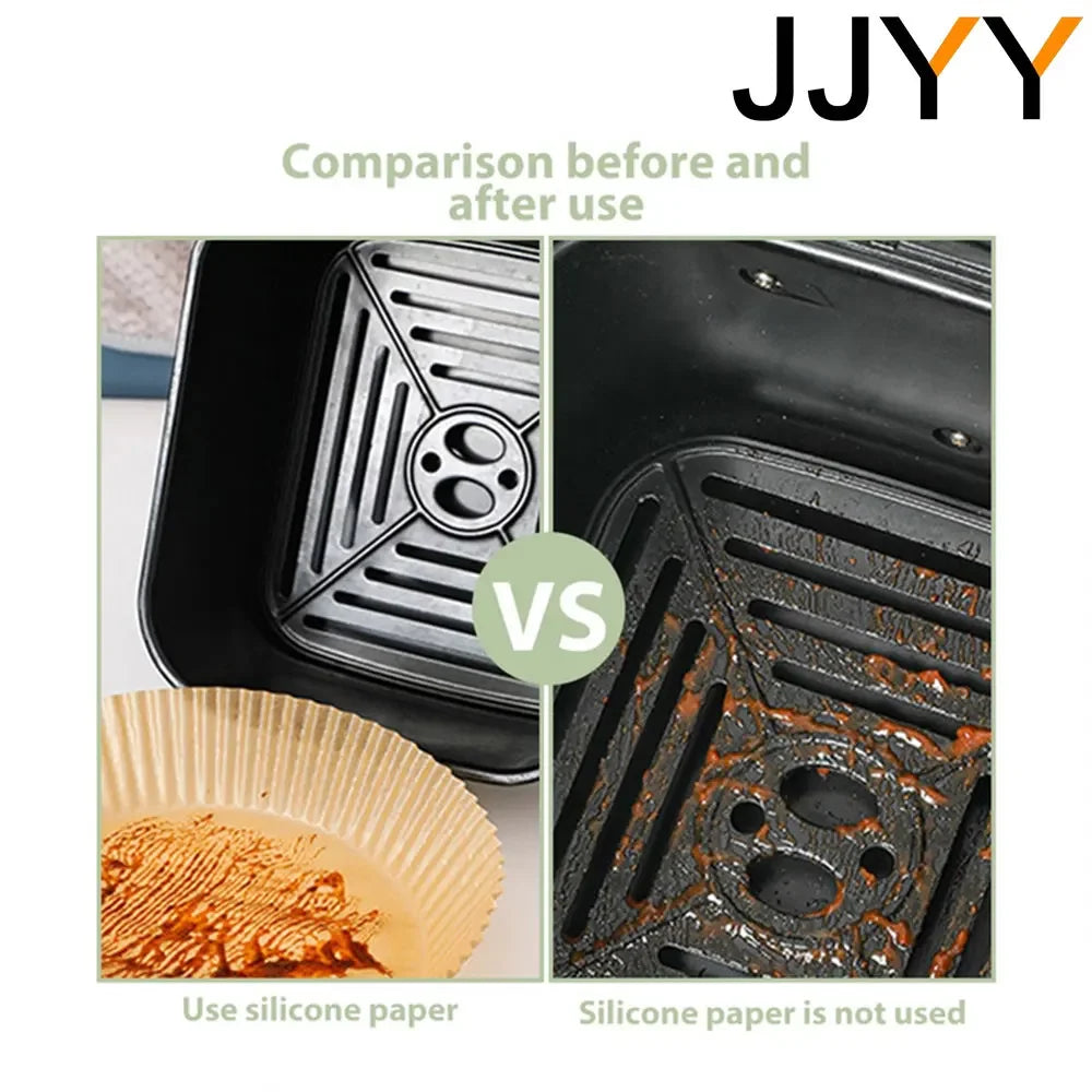 JJYY 20/50/100Pcs Disposable Paper Liner for Air Fryers Parchment Paper for Replacement of Air Fryer Liner