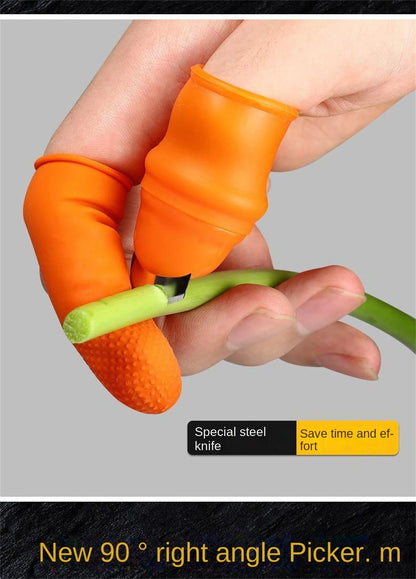 Thumb Harvest Knife Set – Protective Finger Cutter for Vegetable & Fruit Picking